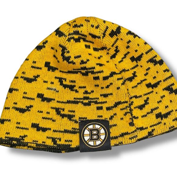 Boston Bruins New Era NHL Beanie Hat Cap Skull Knit Reversible Hockey OS Black - Picture 3 of 12